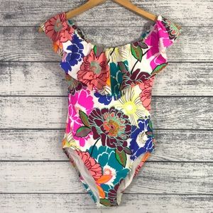 NWT-TRINA TURK-Shoulder Ruffle One Piece Swimsuit 🩱